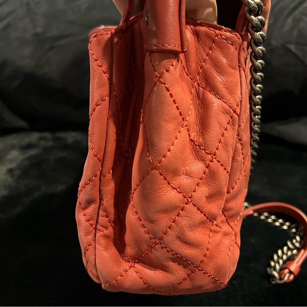 Chanel Coral Quilted Flap-Over Bag - Picture 7 of 15